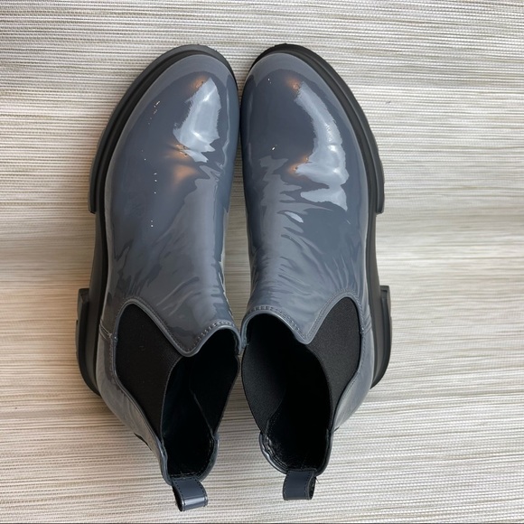 New AGL Maxine Chelsea Boot In Grey Patent Leather Size 37.5 - Picture 5 of 12